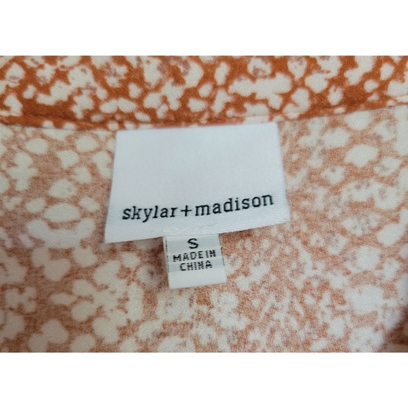 Skylar + Madison drop Waist mini longsleeve dress size Small orange like color. - Picture 9 of 10